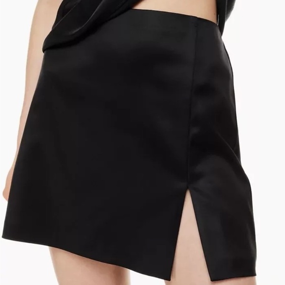 Sunday Best Dresses & Skirts - Aritzia Sunday Best Black Tatiana Satin Skirt